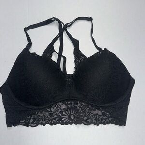 PINK VICTORIA SECRET/ Black lace Push Up / Small